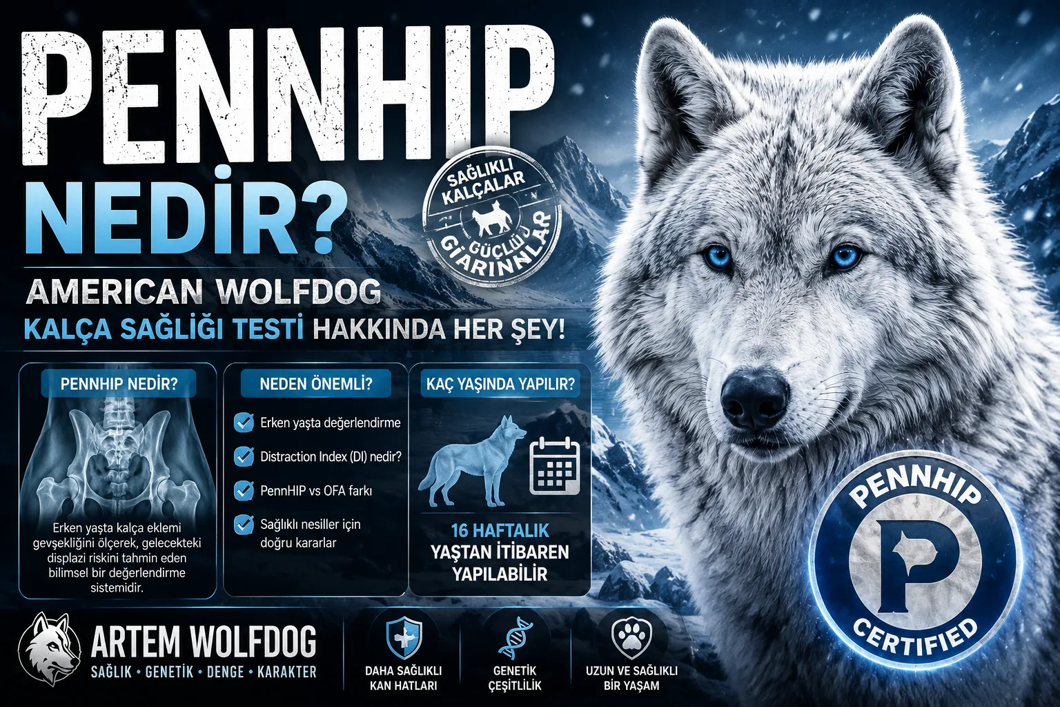 PennHIP Nedir? American Wolfdog İçin PennHIP Kalça Testi Rehberi