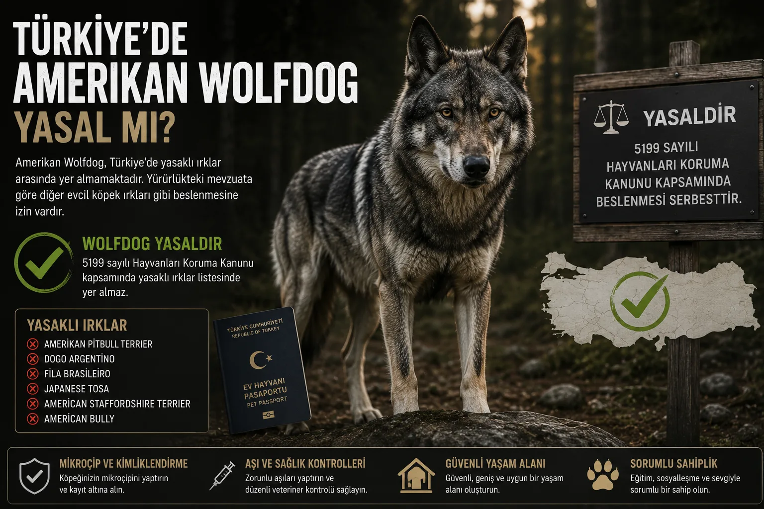 Türkiye'de Amerikan Wolfdog Beslemek Yasal mı? 2026 Güncel Rehber