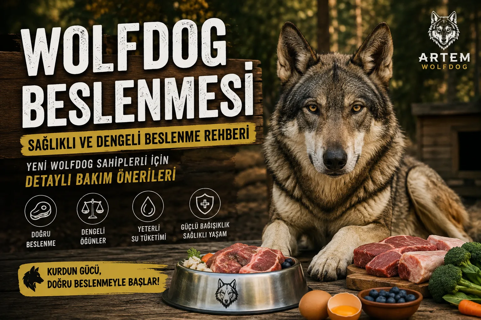 Wolfdog Beslenmesi: Sağlıklı ve Dengeli Beslenme Rehberi